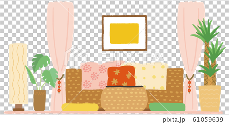 Asian style interior living Asian style interior living 61059639
