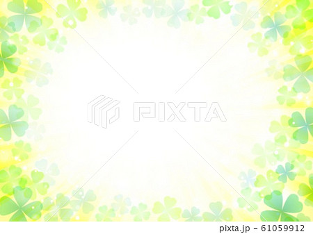 クローバー背景キラキラのイラスト素材