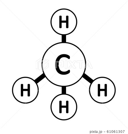 Methane molecule icon. Methane molecule icon. 61061307