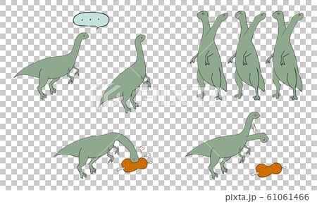 肉食恐竜エオラプトルのイラスト素材