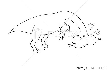 肉食恐竜エオラプトルのイラスト素材