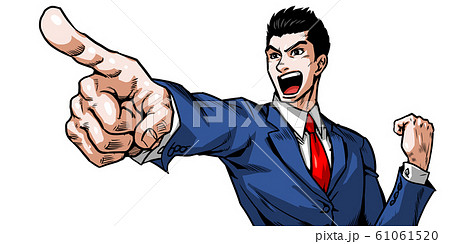 指差し,男性,青年,上半身,叫ぶ,若い,劇画,漫画 指差し,男性,青年,上半身,叫ぶ,若い,劇画,漫画 61061520