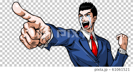 指差し,男性,青年,上半身,叫ぶ,若い,劇画,漫画 指差し,男性,青年,上半身,叫ぶ,若い,劇画,漫画 61061521