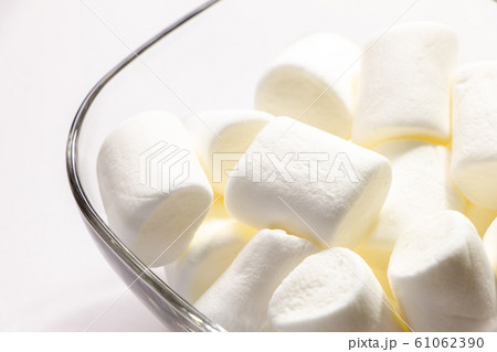 マシュマロ ホワイトマシュマロ の写真素材