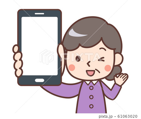 スマホ画面 おばあさん スマホ画面 おばあさん 61063020