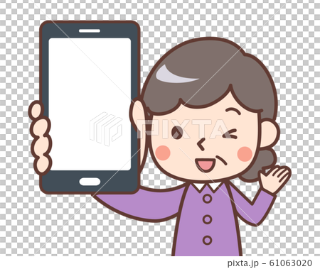 スマホ画面 おばあさん スマホ画面 おばあさん 61063020