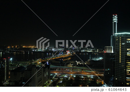 神戸市役所からのぞむ夜景、ポートアイランド 61064643