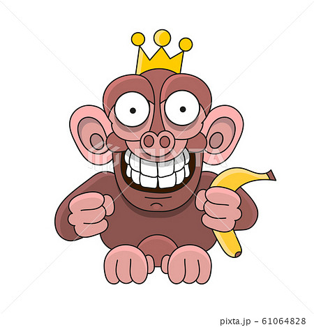 Monkey On A White Background, Vector Illustration Monkey On A White Background, Vector Illustration 61064828
