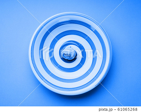 Classic blue pastel ceramic dish with spiral Classic blue pastel ceramic dish with spiral 61065268