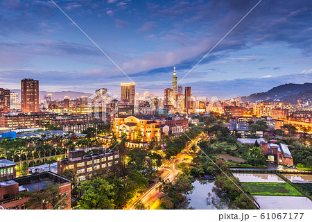 Taipei, Taiwan skyline over National Taiwan 61067177