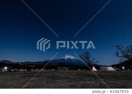 星景 富士山 ふもとっぱらキャンプ場 星景 富士山 ふもとっぱらキャンプ場 61067650
