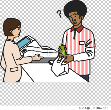 Foreign convenience store staff <Mistake> <African male> 61067832