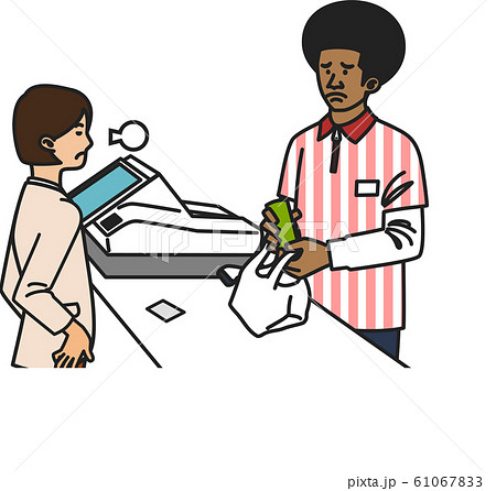 外国人コンビニスタッフ＜クレーマー＞＜アフリカ系男性＞ 61067833