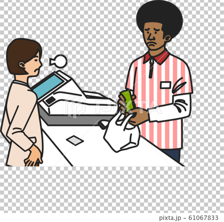 外国人コンビニスタッフ＜クレーマー＞＜アフリカ系男性＞ 61067833