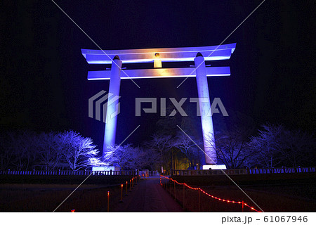 熊野本宮旧社地　大斎原　ライトアップ（和歌山県田辺市） 61067946