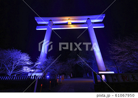 熊野本宮旧社地 大斎原 ライトアップ(和歌山県田辺市) 熊野本宮旧社地 大斎原 ライトアップ(和歌山県田辺市) 61067950