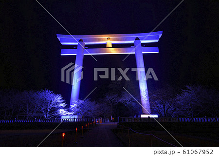 熊野本宮旧社地　大斎原　ライトアップ（和歌山県田辺市） 61067952