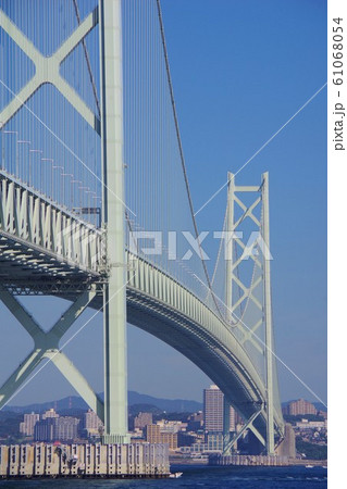 明石海峡大橋　淡路島側から 61068054