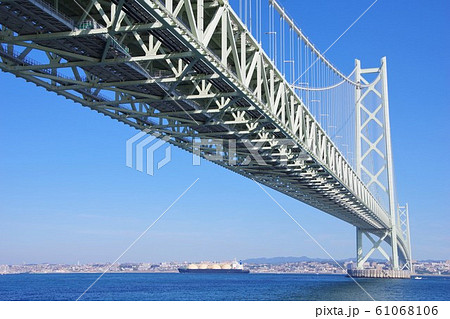 明石海峡大橋　淡路島側から 61068106