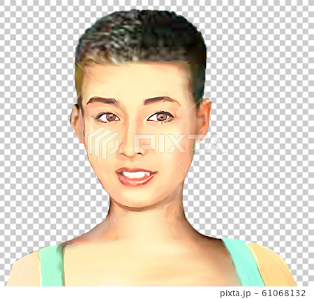 Woman With Cut Hair Stock Illustration