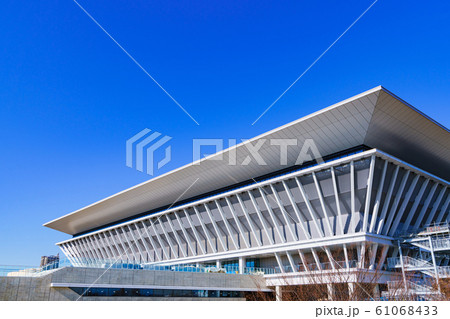 東京アクアティクスセンター　プール　水泳場　辰巳　森海浜公園　風景　東京　日本　オリンピック　会場 61068433