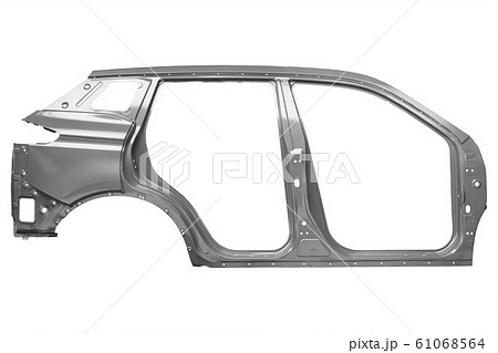 Uniside panel of a car body on a white background Uniside panel of a car body on a white background 61068564