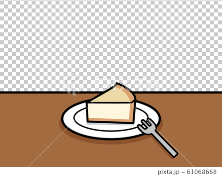 カフェタイム チーズケーキ 背景なし のイラスト素材