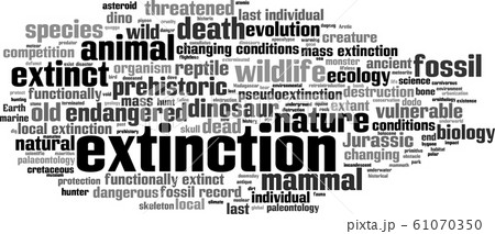 Extinction word cloud Extinction word cloud 61070350