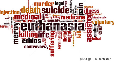 Euthanasia word cloud Euthanasia word cloud 61070367
