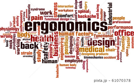 Ergonomics word cloud Ergonomics word cloud 61070378