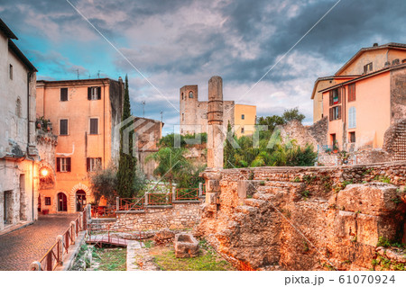 Terracina, Italy. Monumental Complex Of The Emiliano Forum In Evening Time 61070924