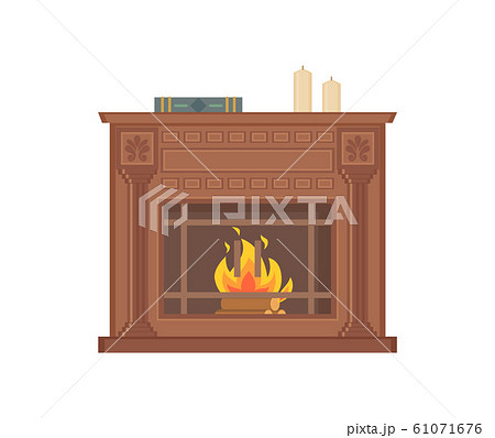 Fireplace with Decorative Vases and Ornaments Fireplace with Decorative Vases and Ornaments 61071676