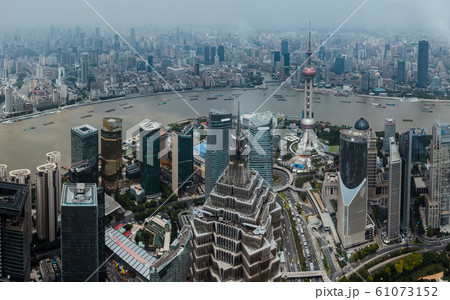 Panorama of Shanghai from a skyscraper, modern city landscape ,China Panorama of Shanghai from a skyscraper, modern city landscape ,China 61073152