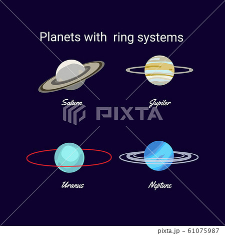 Van God logica Scenario Planets with ring. Saturn, Jupiter, Venus and...のイラスト素材 [61075987] - PIXTA