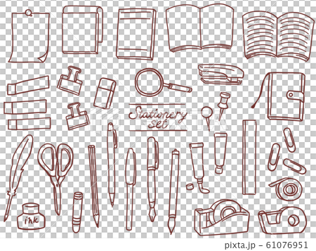 文具時尚手繪線條藝術插圖集 61076951