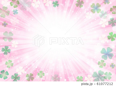 ピンク放射線クローバーのイラスト素材