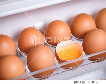 Organic chicken eggs food ingredients concept 61077608