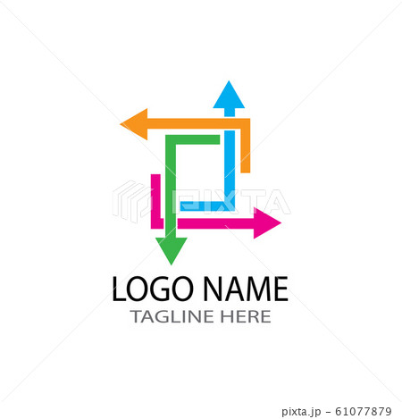 ARROW ILUSTRATION LOGO VECTOR TEMPLATE 61077879