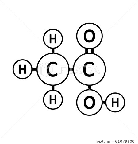 Acetic acid molecule icon. 61079300