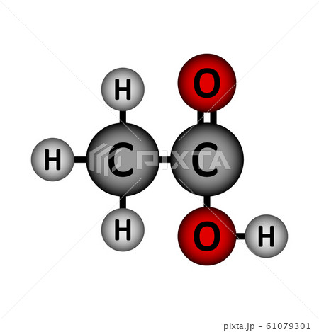 Acetic acid molecule icon. 61079301