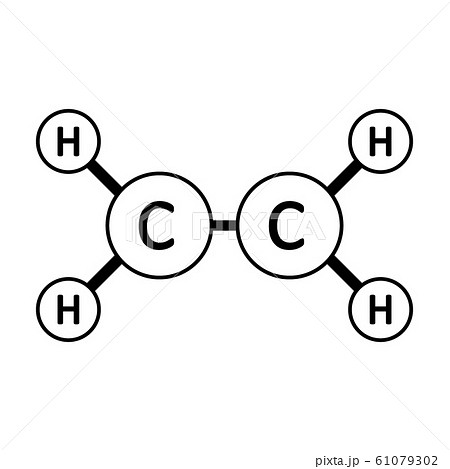 Ethylene molecule icon. 61079302