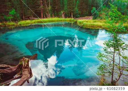 hot spring lake in the Altai Republic in Russia hot spring lake in the Altai Republic in Russia 61082359