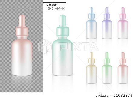 Mock up Realistic Dropper Bottle Cosmetic Pastel 61082373