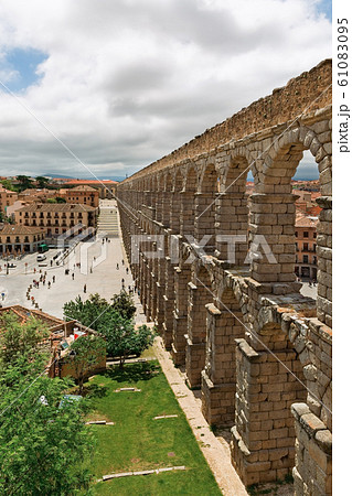 Beautiful, Roman Aqueduct in Segovia 61083095