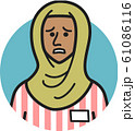 外国人スタッフアイコン＜中東女性＞＜うんざり＞ 61086116