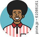 外国人スタッフアイコン＜アフリカ系男性＞＜笑顔＞ 61086161