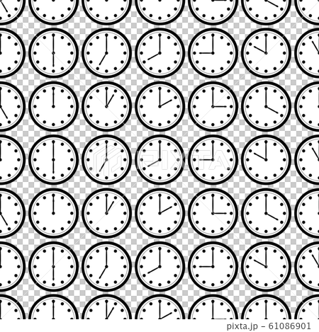 Simple clock seamless pattern - Stock Illustration [61086901] - PIXTA