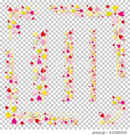 Heart line frame set - Stock Illustration [61089050] - PIXTA