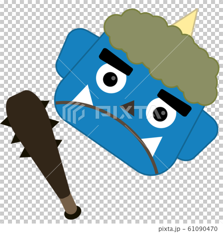 あおおに 金棒のイラスト素材