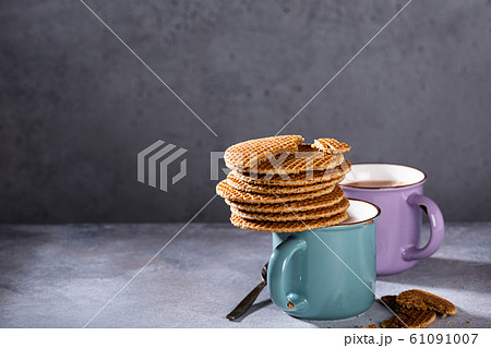 Traditional dutch cookies syrupwaffles Traditional dutch cookies syrupwaffles 61091007